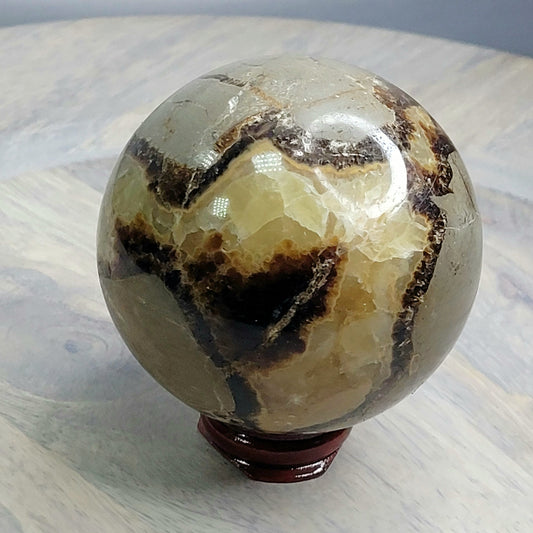 Large Septarian Dragon Sphere with Stand