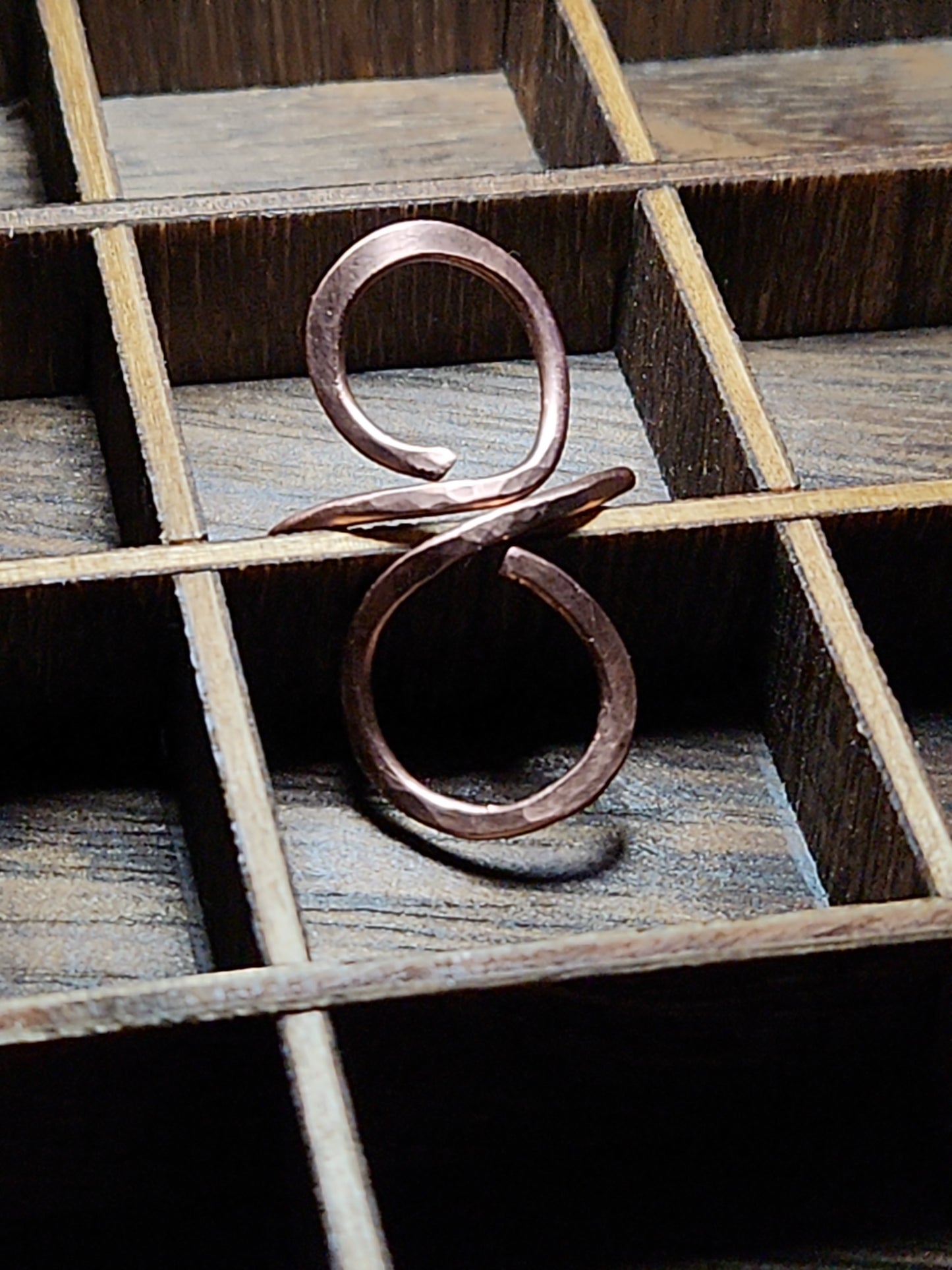 Hammered Copper Infinity Ring | Statement Ring | Wire Jewelry | Copper Jewelry | Intention Jewelry