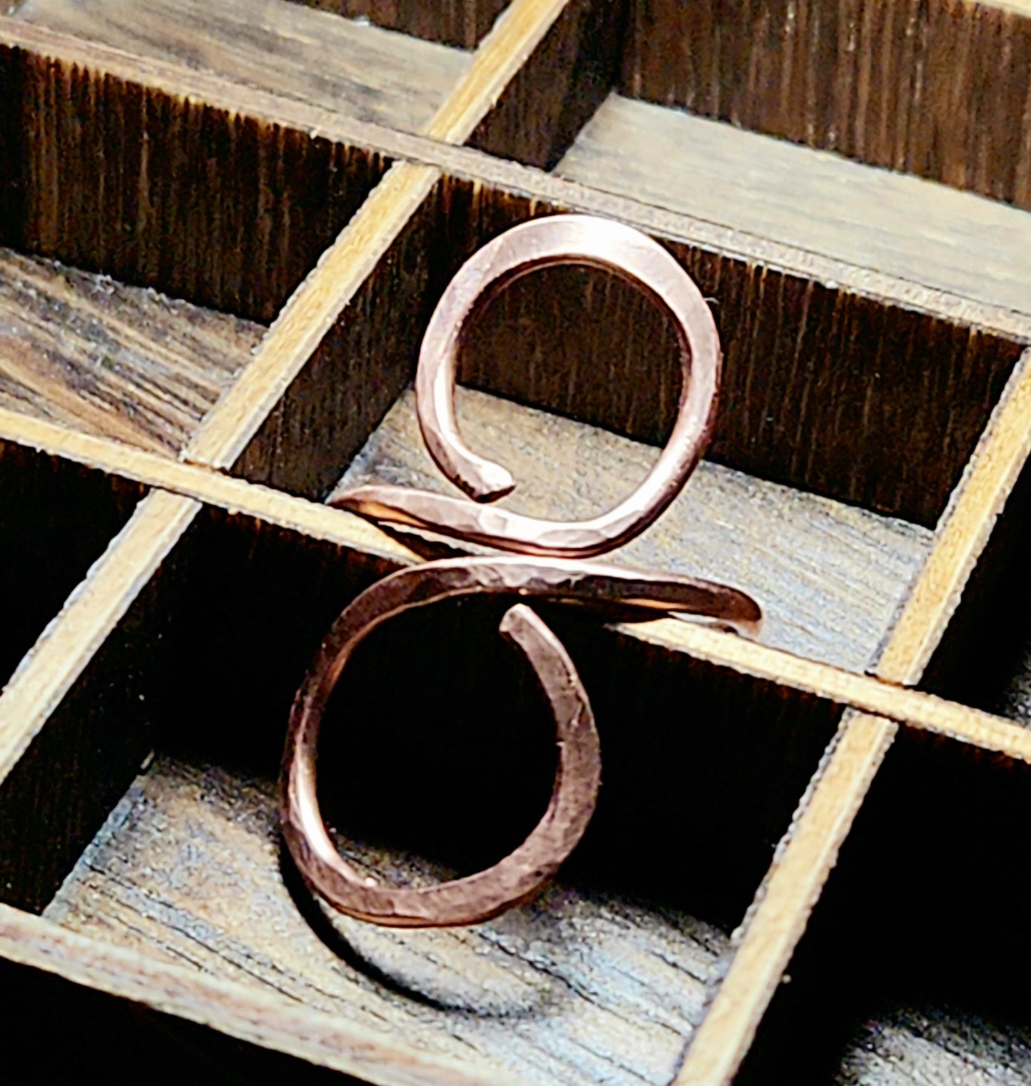 Hammered Copper Infinity Ring | Statement Ring | Wire Jewelry | Copper Jewelry | Intention Jewelry