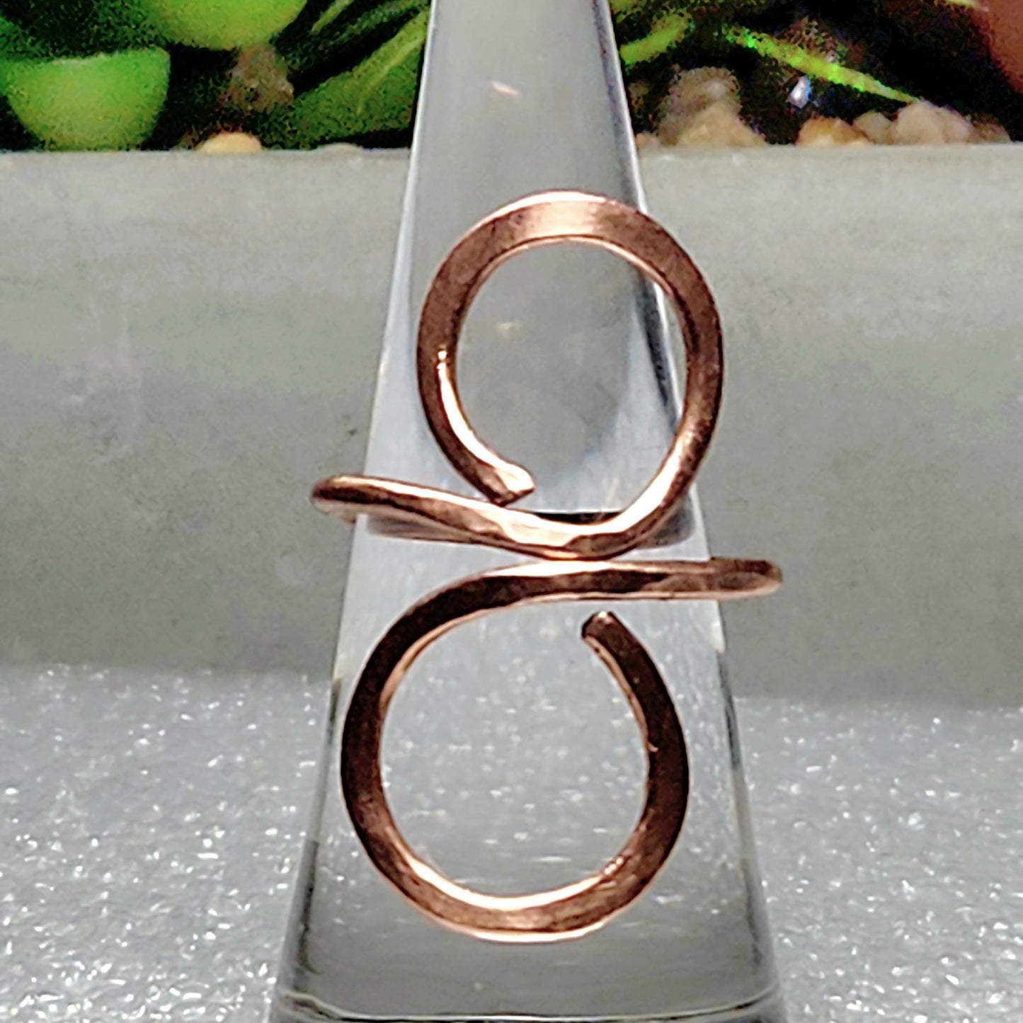 Hammered Copper Infinity Ring | Statement Ring | Wire Jewelry | Copper Jewelry | Intention Jewelry