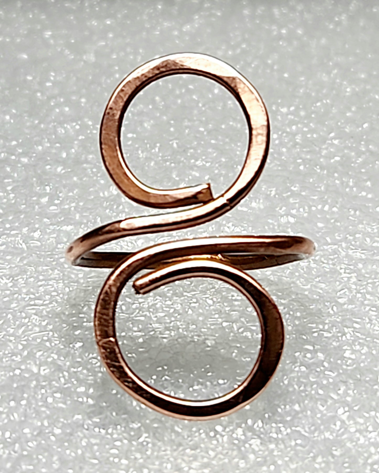 Hammered Copper Infinity Ring | Statement Ring | Wire Jewelry | Copper Jewelry | Intention Jewelry