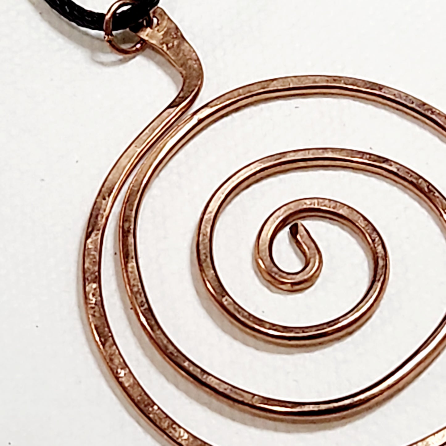 Hammered Copper Spiral Pendant Necklace | Intention Jewelry