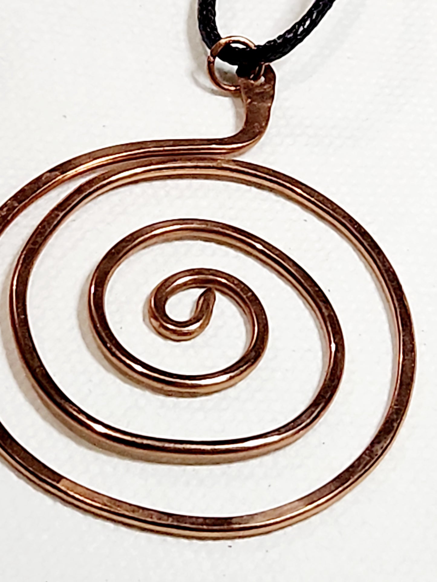 Hammered Copper Spiral Pendant Necklace | Intention Jewelry