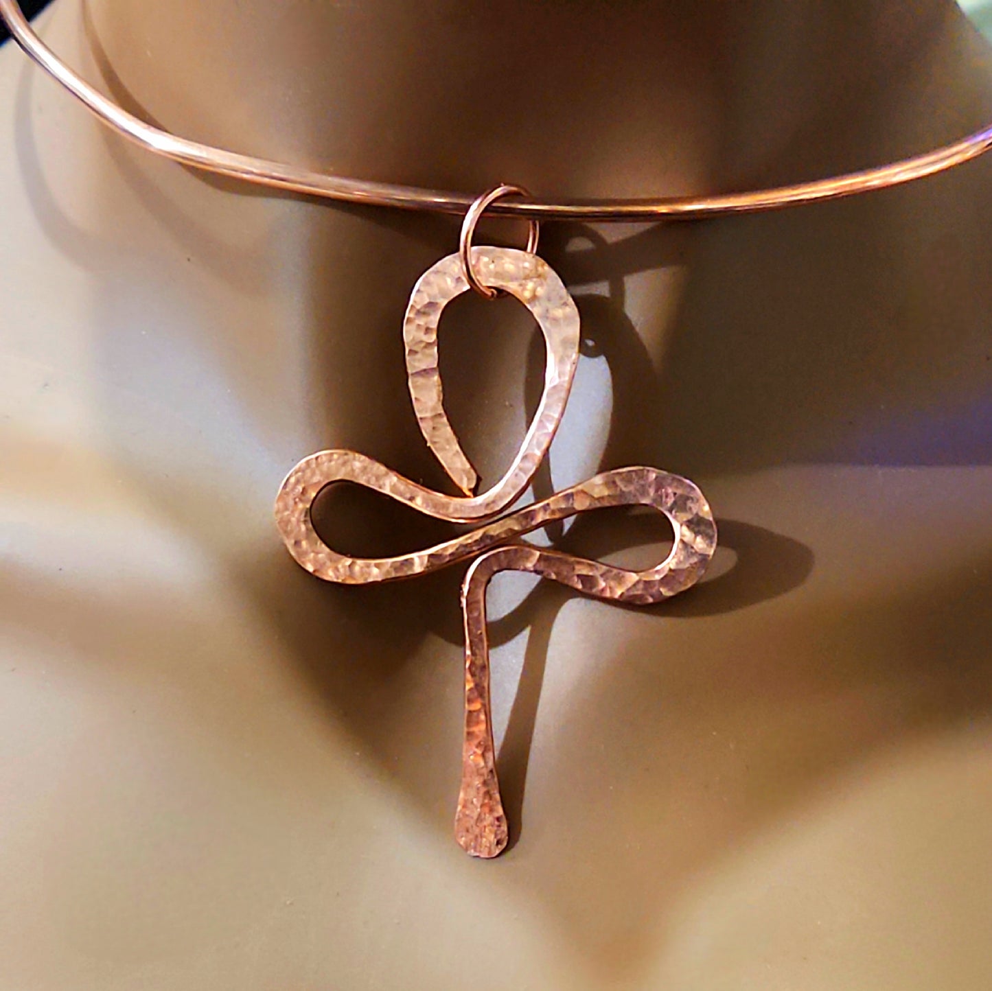 Large Pure Copper Artistic Ankh | African Jewelry | Intention Jewelry