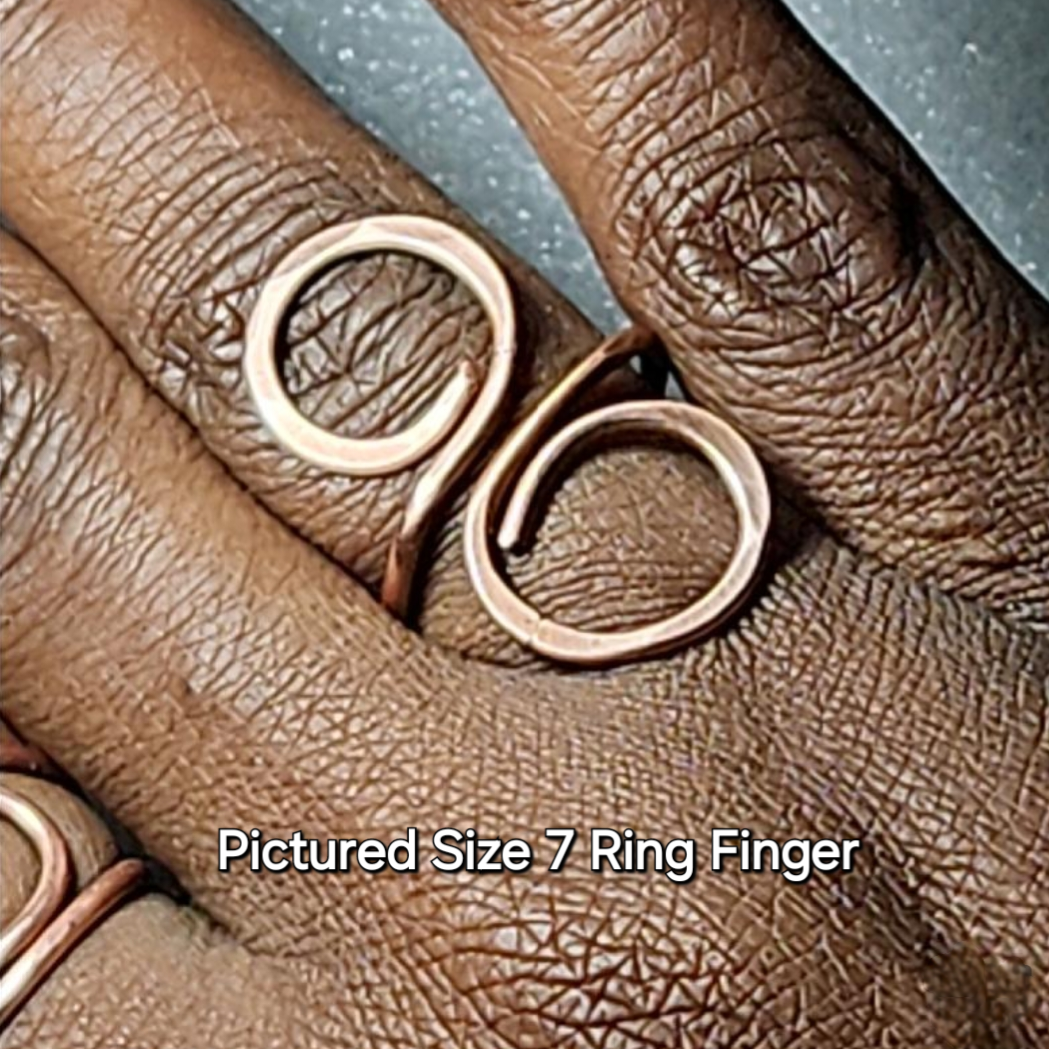 Hammered Copper Infinity Ring | Statement Ring | Wire Jewelry | Copper Jewelry | Intention Jewelry