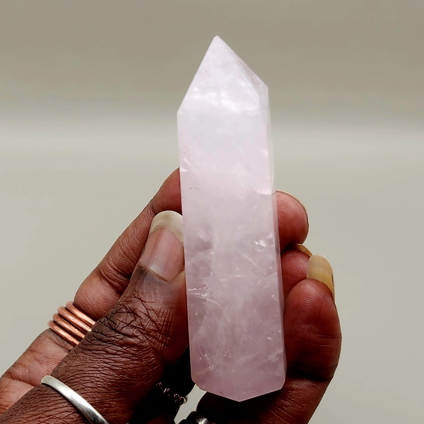 Rose Quartz Crystal Tower