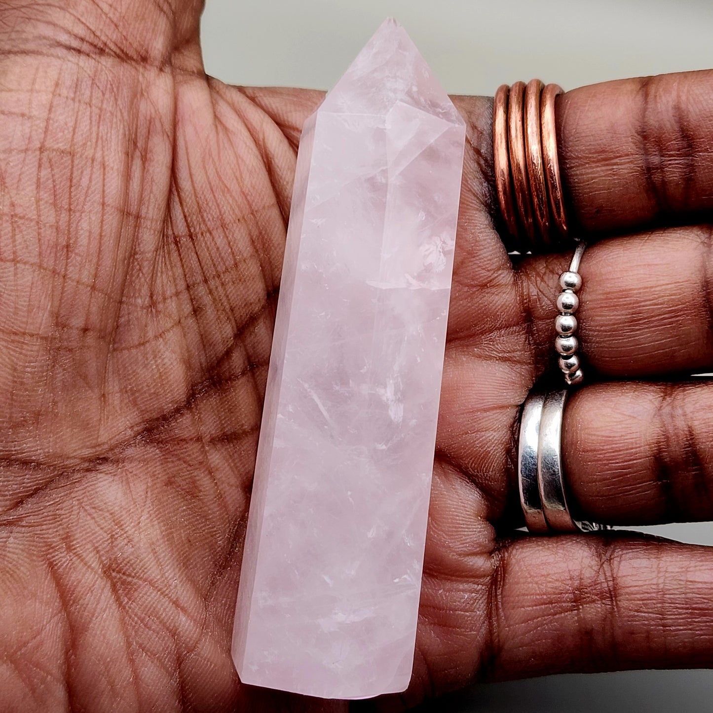 Rose Quartz Crystal Tower